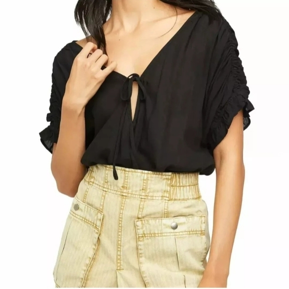 Free People Tops - Free People Cleo Black Bodysuit Size S